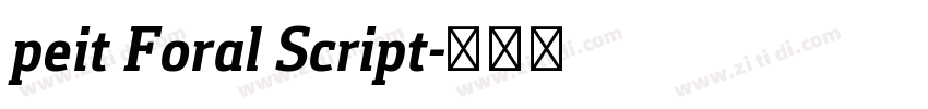 peit Foral Script字体转换